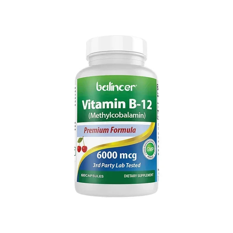 Vitamine B12 - Améliore l'humeur, améliore les fonctions cérébrales, renforce le système nerveux, augmente l'énergie, favorise le métabolisme, maintient la santé cardiaque