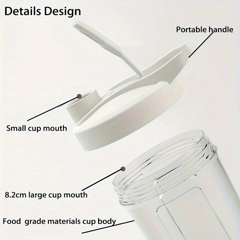 Bouteille shaker de protéines de lactosérum électrique portable USB 450 ml, tasse mélangeuse entièrement automatique, rechargeable, pour la salle de sport, sans BPA, pour cocktails