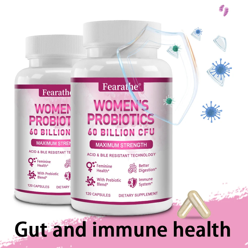 Probiotiques pour femmes – Favorise la santé intestinale, immunitaire et générale des femmes, aide à la digestion et améliore l'absorption des nutriments