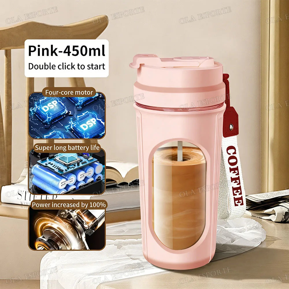 Gobelet mélangeur électrique automatique de 450 à 700 ml, bouteille de shaker de protéines portable, alimenté par piles, gobelet mélangeur entièrement automatique pour la maison
