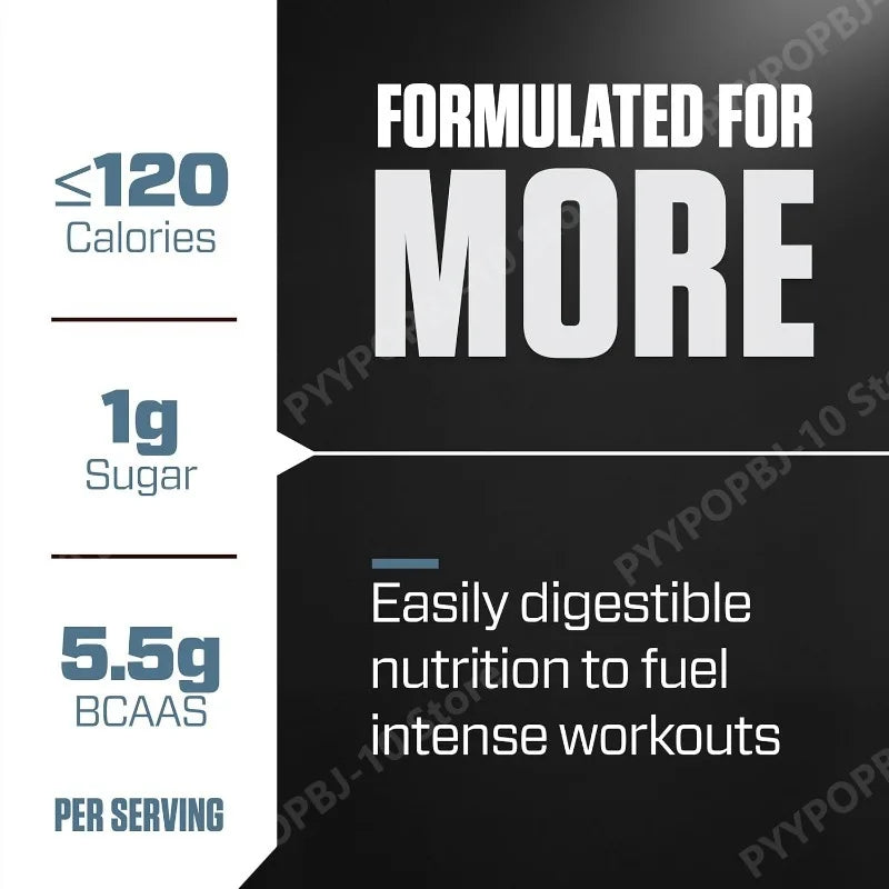 Gluten free whey isolate powder 650g container with a focus on its 5.5g BCAA content.