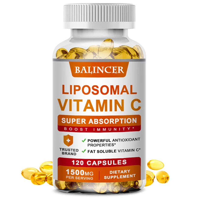 Vitamine C 1500mg avec Zinc 20mg, 120 Gélules, Complément Alimentaire pour la Santé Générale, Végétarien Sans OGM et Sans Gluten