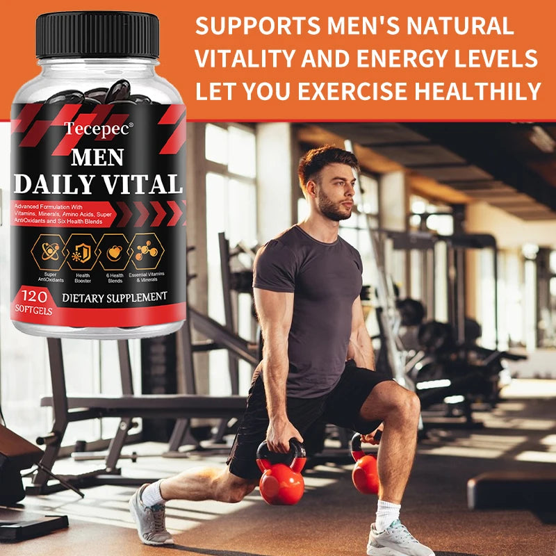 Multivitamines Homme avec Vitamines et Minéraux - Améliore l'Endurance, la Force, la Performance Sportive et la Santé Générale