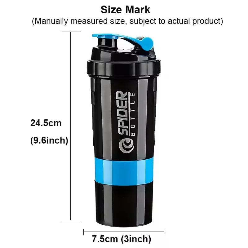 Shaker à 3 couches pour poudre de protéines, tasse à mélanger, bouteille de sport et fitness, cadeau, grande capacité, pour musculation