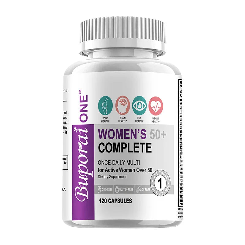 Multivitamine complète pour femmes de 50 ans et plus - Soutient la santé du cerveau, du cœur, du système digestif et immunitaire et stimule le métabolisme