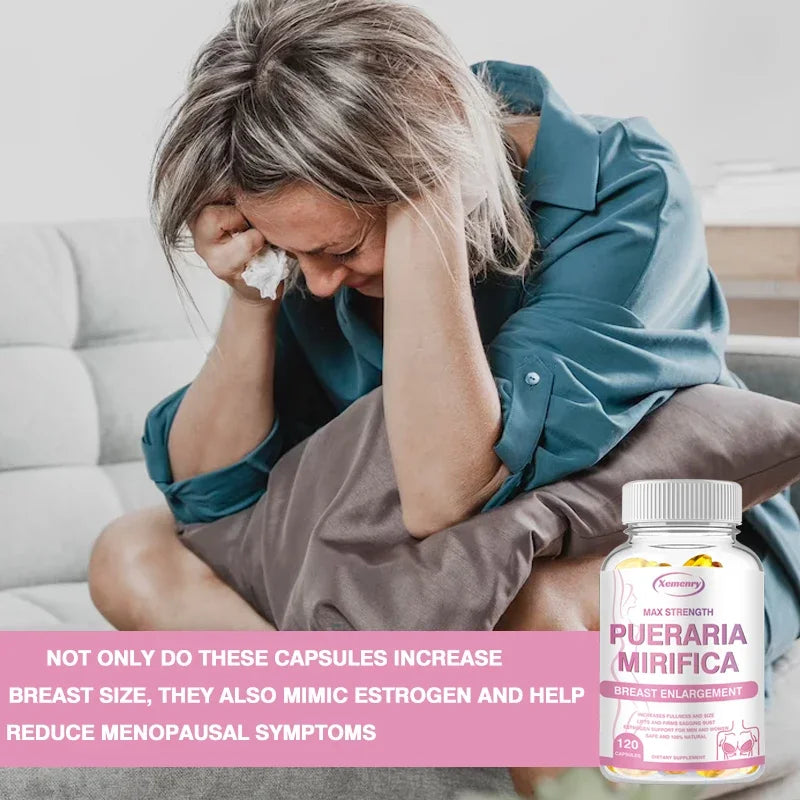 Complément pour femmes - Contient de la Pueraria Mirifica - Stimule la confiance en soi, prévient le relâchement et équilibre les hormones