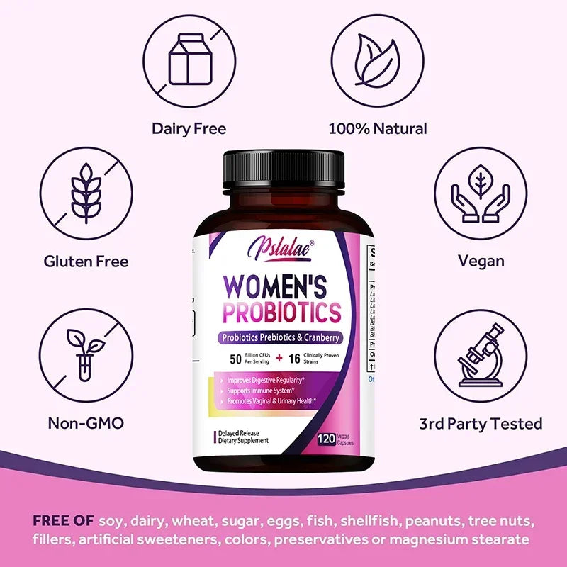 Probiotique Féminin - Améliore la santé intestinale, améliore la digestion et soulage les ballonnements et les gaz