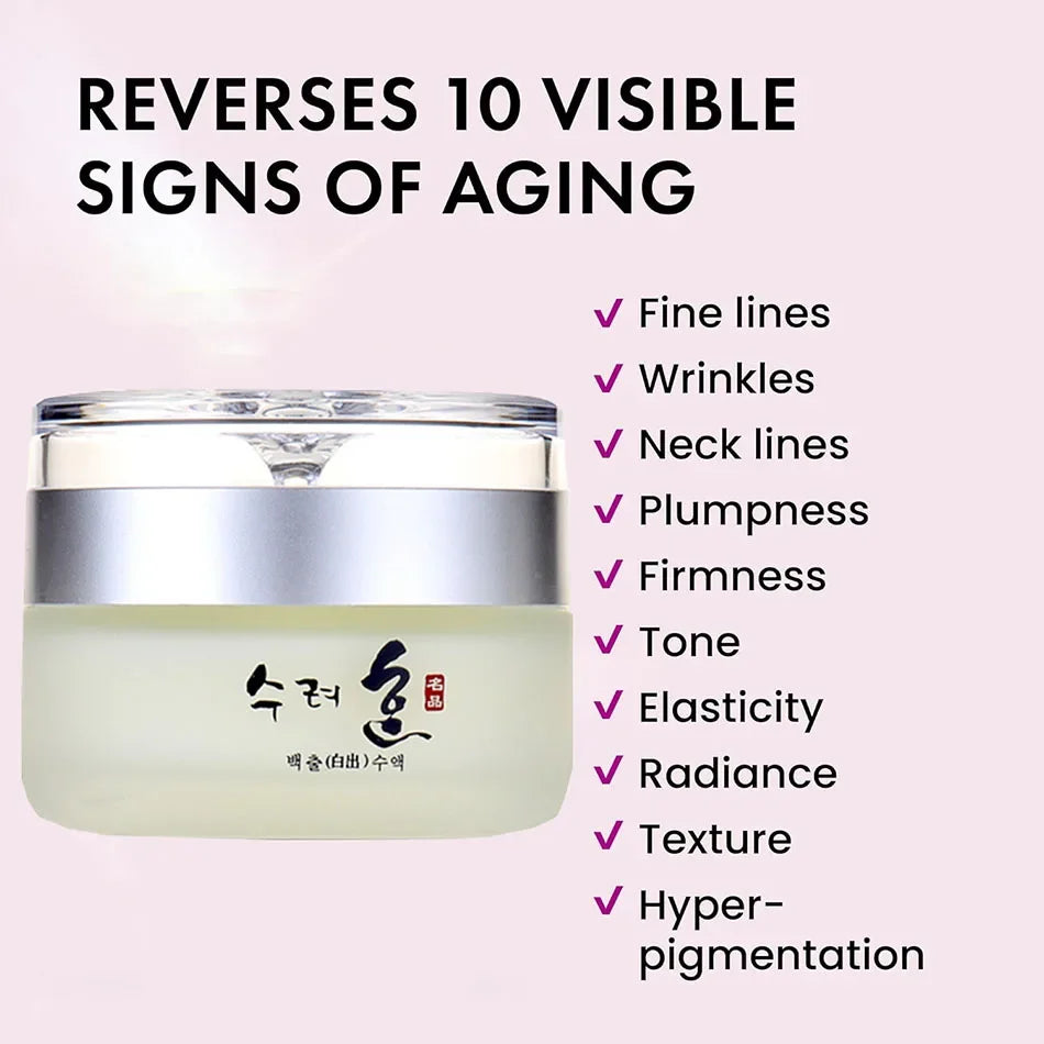 Crème Visage au Collagène 50g Nourrit, Repulpe la Peau, Texture Fraîche Crème Rajeunissante Jour/Nuit Hydratante Cosmétiques Coréens