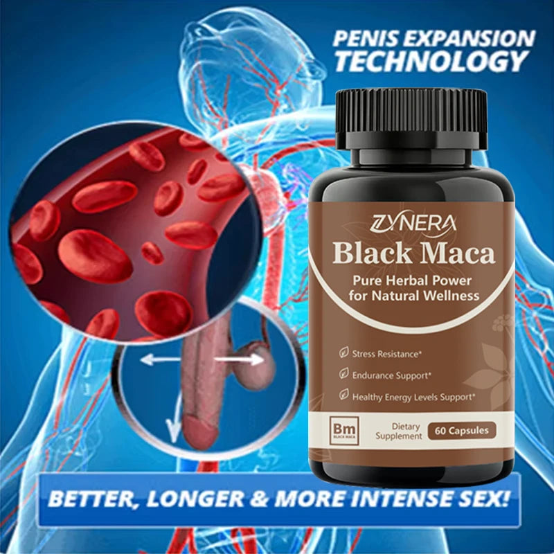Complément alimentaire pour homme avec ashwagandha, maca, pour éjaculation, adulte, sexy, pour homme. Favorise une énergie saine. Capsules.