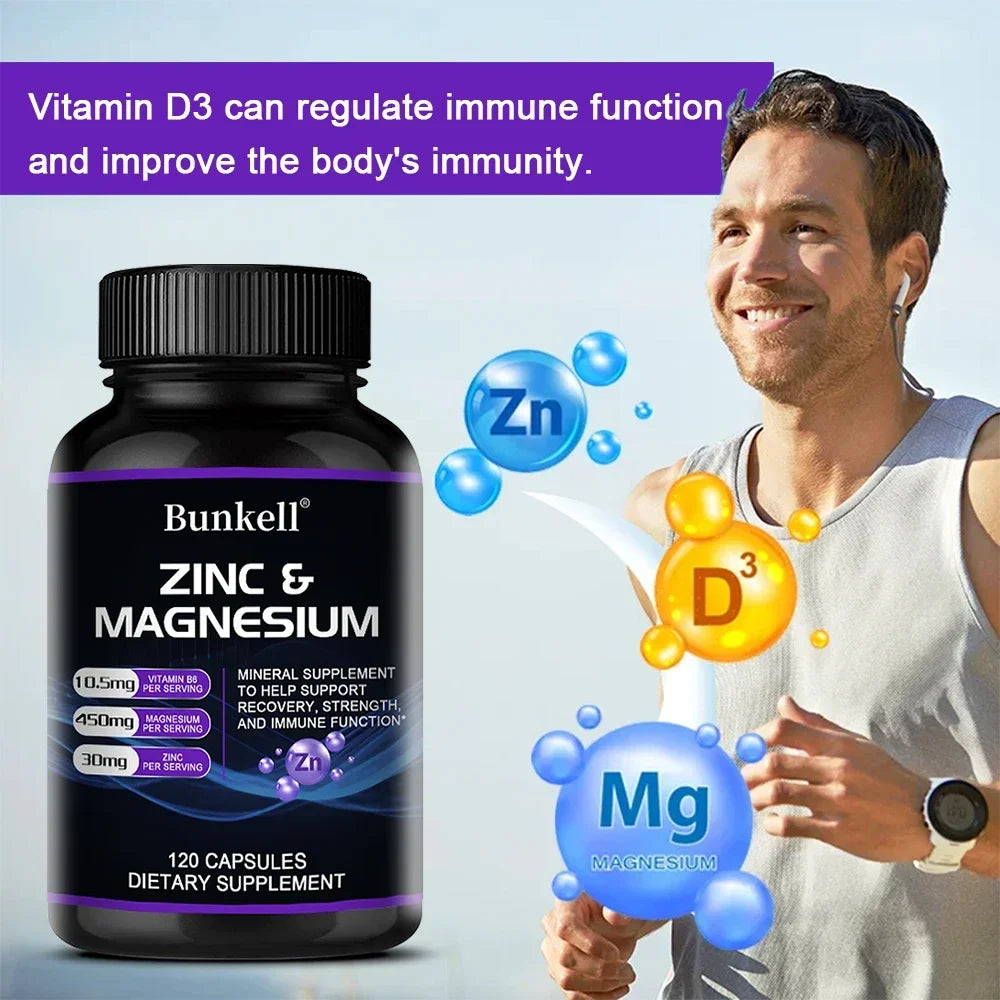 Magnesium zinc vitamin d3 capsules US-origin quality and purity assurance.
