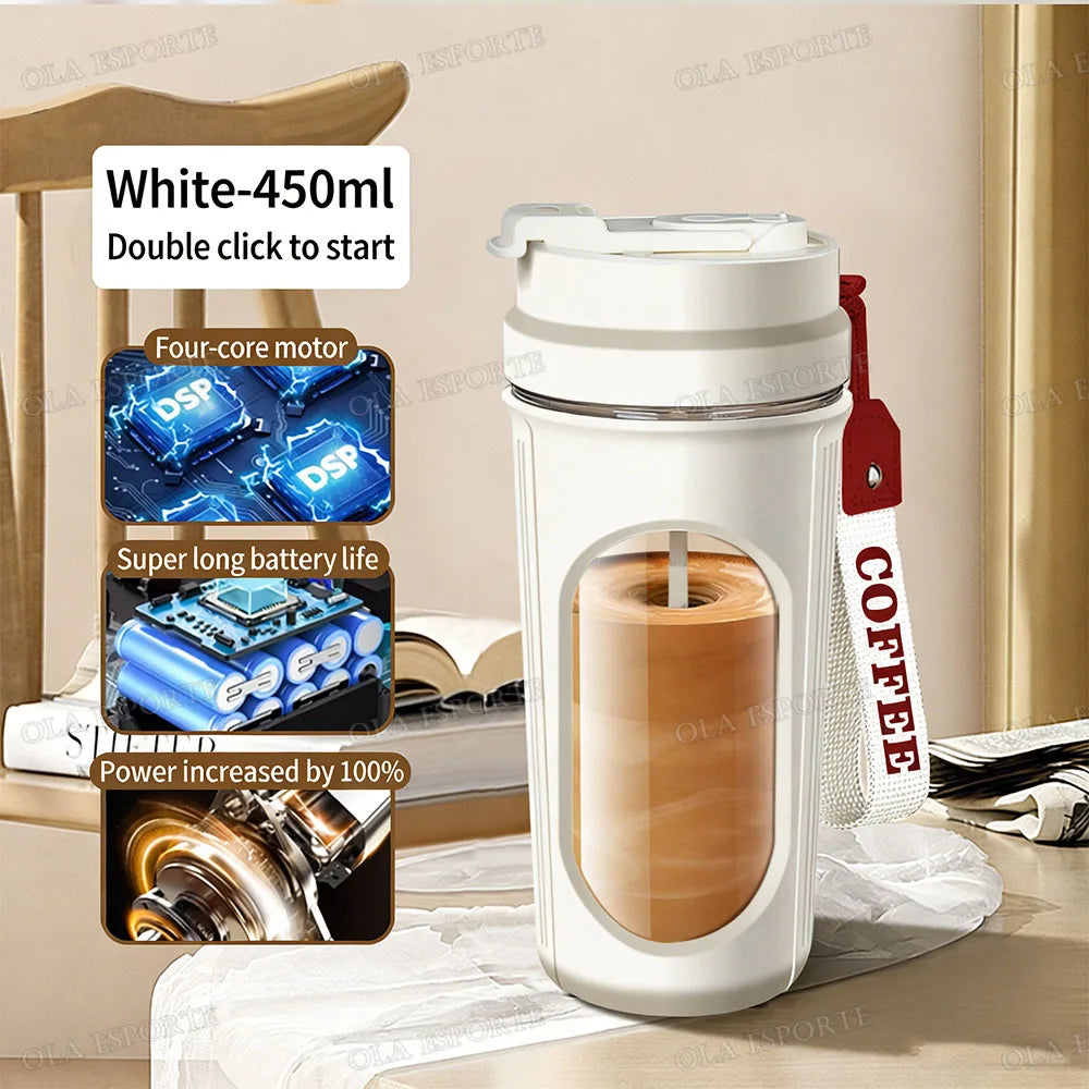 Gobelet mélangeur électrique automatique de 450 à 700 ml, bouteille de shaker de protéines portable, alimenté par piles, gobelet mélangeur entièrement automatique pour la maison
