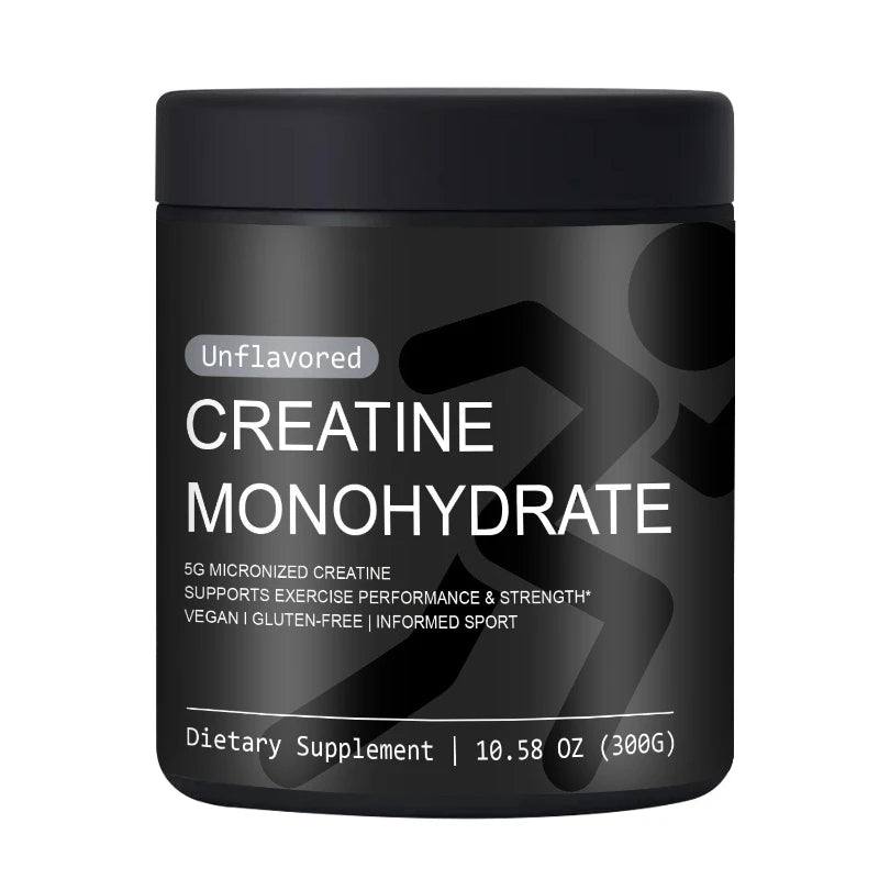 Monohydrate de créatine : Développe la masse musculaire maigre, améliore la performance et la force, soutient la récupération après l'entraînement, suppléments de santé quotidiens.