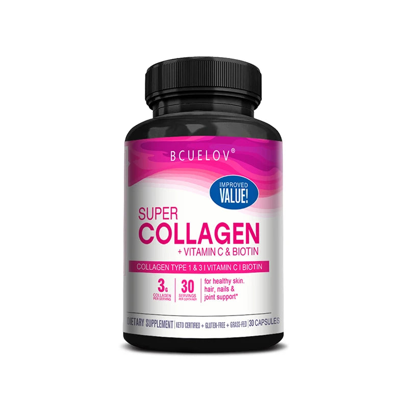 Biotin collagen vitamin c capsules US-origin quality and purity assurance