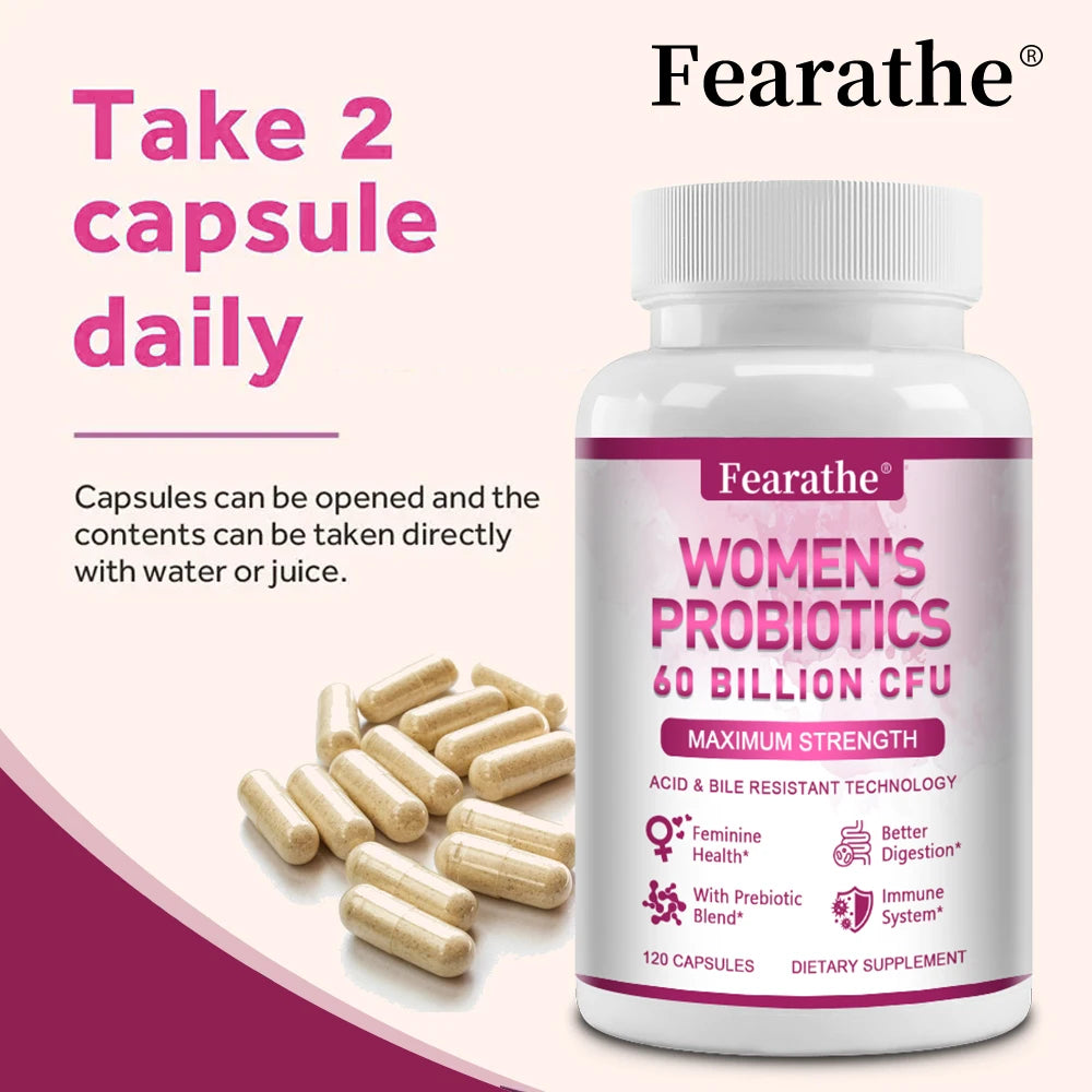 Probiotiques pour femmes – Favorise la santé intestinale, immunitaire et générale des femmes, aide à la digestion et améliore l'absorption des nutriments