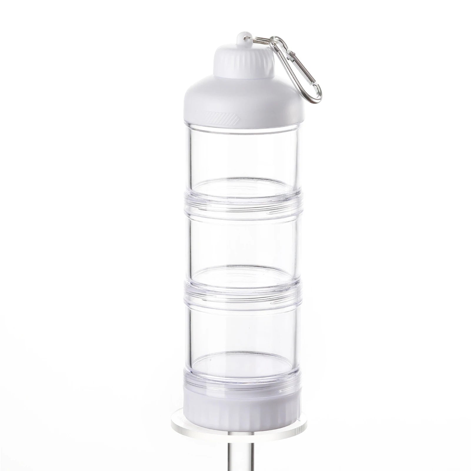 Distributeur de poudre protéinée avec boîte et boîte de rangement pour aliments en PC de qualité alimentaire, convient pour l'exercice en salle de sport, transparent