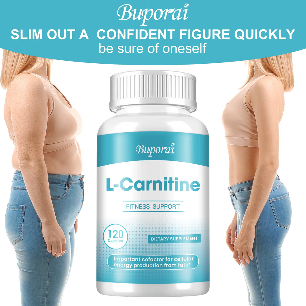 L-Carnitine - Brûle-graisse, Soutient l'énergie, Développe les muscles, Favorise le métabolisme, Améliore la mémoire et la concentration - 120 Gélules