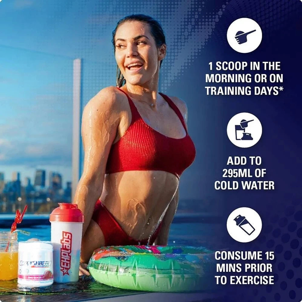 Oxyshred Sport : poudre pré-entraînement qui favorise l'énergie - Saveur Cosmic Blast - Complément pré-entraînement ultra concentré Oxyshred Fat Burner