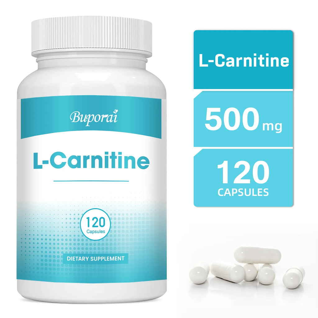 L-Carnitine - Brûle-graisse, Soutient l'énergie, Développe les muscles, Favorise le métabolisme, Améliore la mémoire et la concentration - 120 Gélules