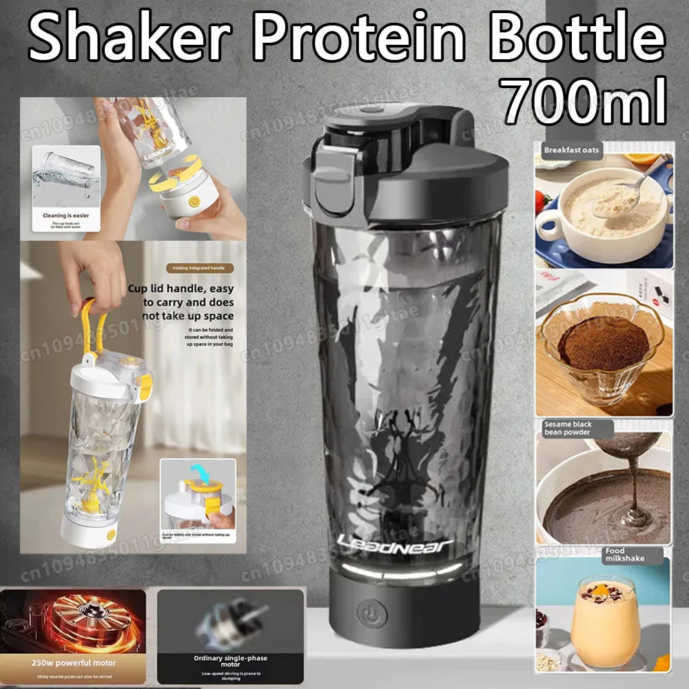 Gobelet mélangeur électrique automatique de 450 à 700 ml, bouteille de shaker de protéines portable, alimenté par piles, gobelet mélangeur entièrement automatique pour la maison