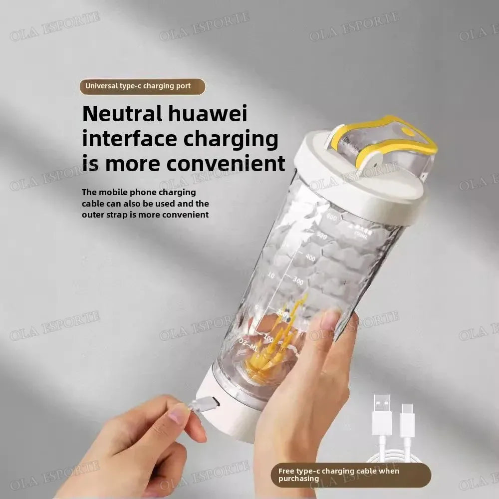 Gobelet mélangeur électrique automatique de 450 à 700 ml, bouteille de shaker de protéines portable, alimenté par piles, gobelet mélangeur entièrement automatique pour la maison