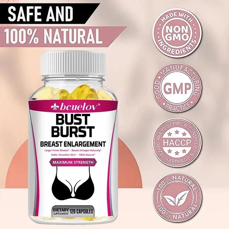 Supplément Naturel de Pueraria - 1000 mg, Soutient le Galbe, la Fermeté, l'Élasticité des Seins et Améliore la Confiance en Soi des Femmes