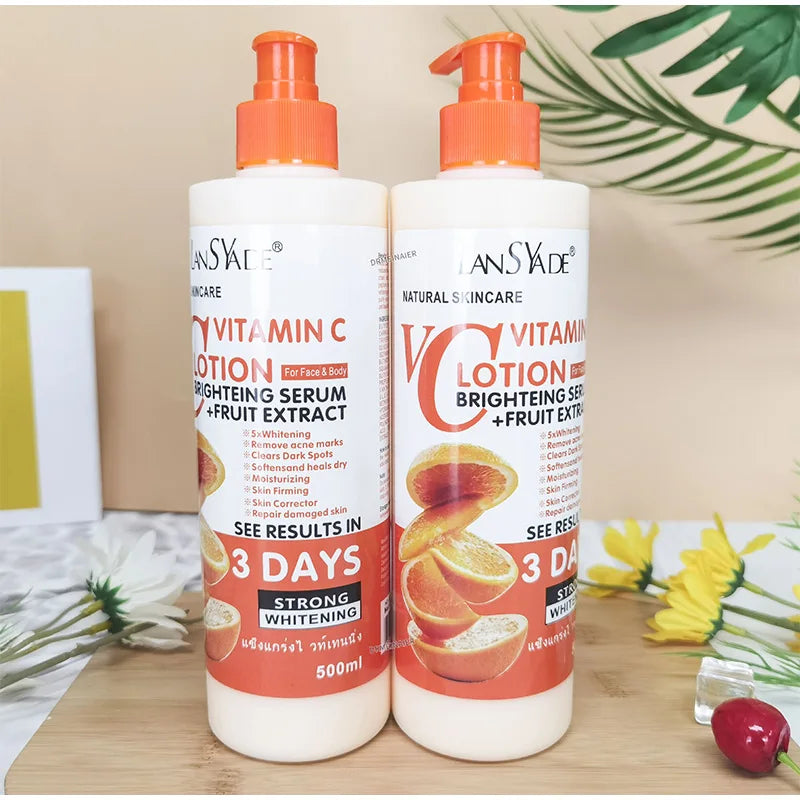 Lotion corporelle à la vitamine C Hydratante Nourrissante Crème corporelle Réparatrice Soin de la peau Anti-crevasses Éclaircissante Crème nourrissante Soin corporel