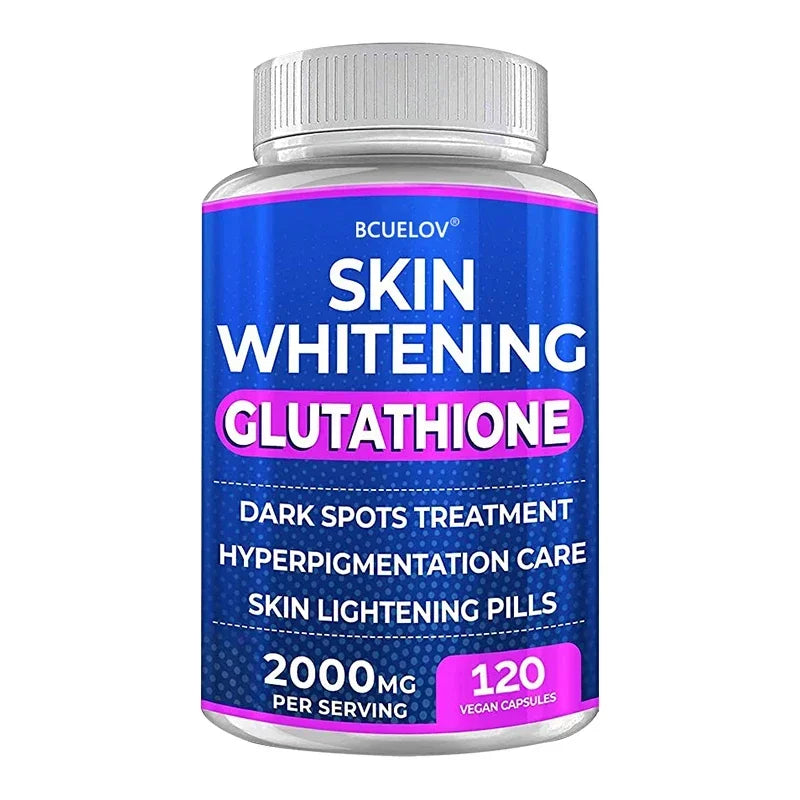 Blanchiment de la peau au glutathion - Supplément de glutathion 2000 mg - Antioxydant anti-âge, complément nutritionnel pour la peau