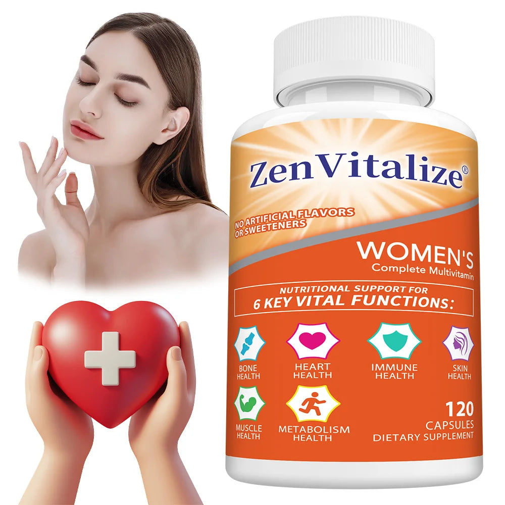 Multivitamine pour femmes - Soulage le stress, favorise la santé digestive, soutient la santé osseuse, l'énergie cellulaire et renforce l'immunité