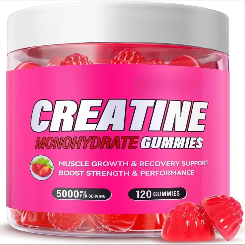 Creatine monohydrate gummies for muscle growth to boost muscle volume and energy.