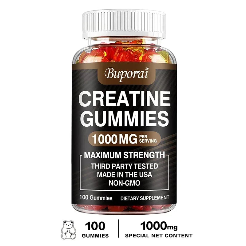 Gummies de créatine monohydrate - Booste l'énergie, développe la masse musculaire et améliore les performances sportives