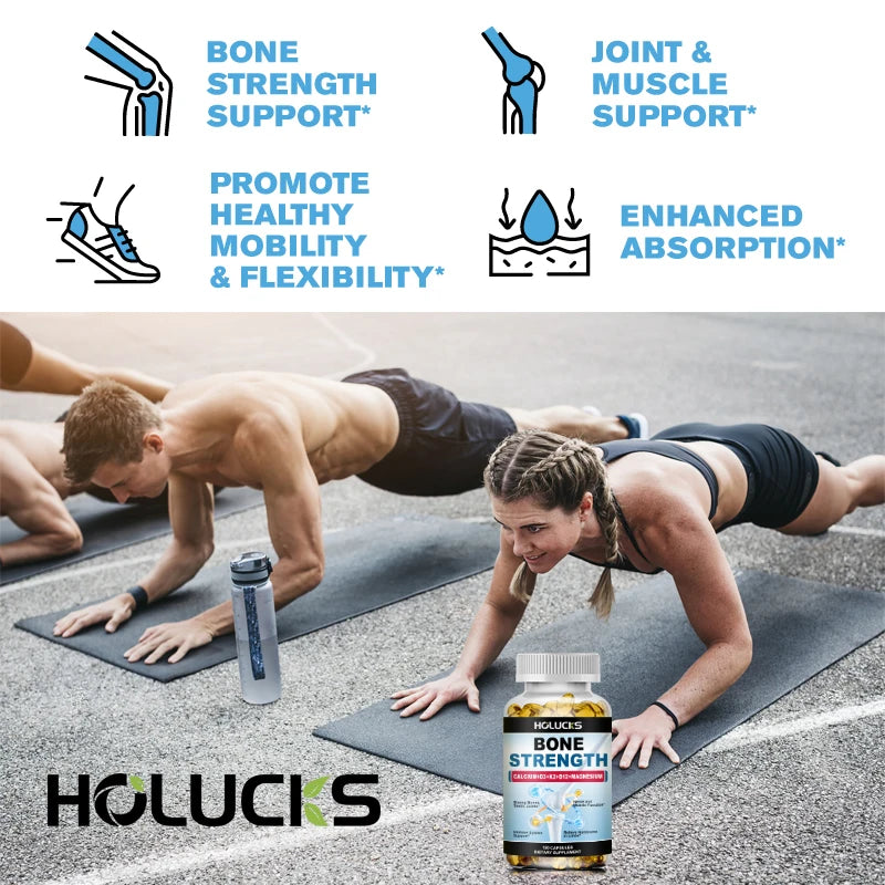 Calcium magnesium vitamin d3 k2 supplement for joint strength and flexibility support