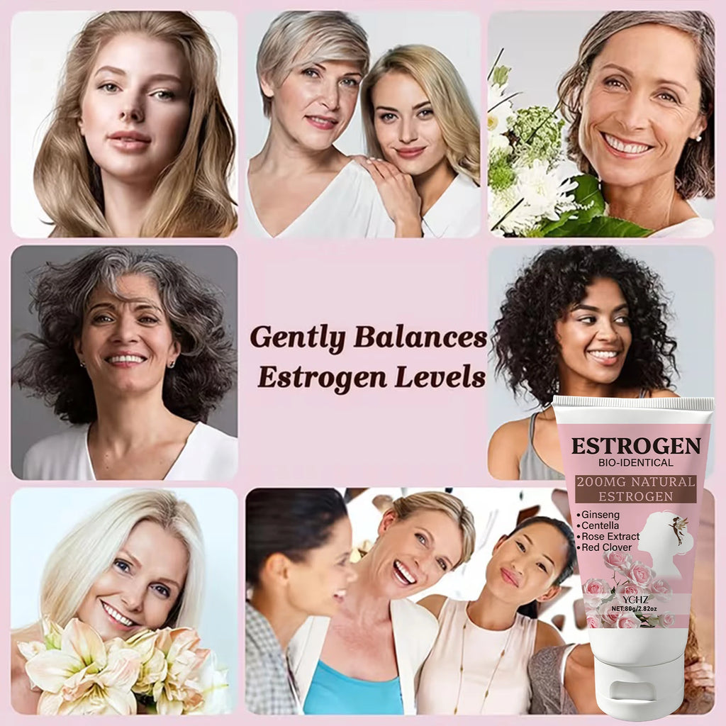 Women's Estrogen Mood Cream—Ginseng, Centella Asiatica, Rose—Moisturizes Skin, Nourishes Body and Mind, Gently Balances—Designed Specifically for Women