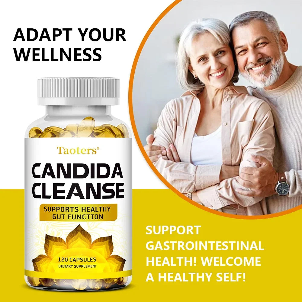 Candida Cleanse - Nettoyage du foie, détoxifiant, favorise la santé intestinale, nettoyage du côlon, stimule l'énergie, 120 gélules