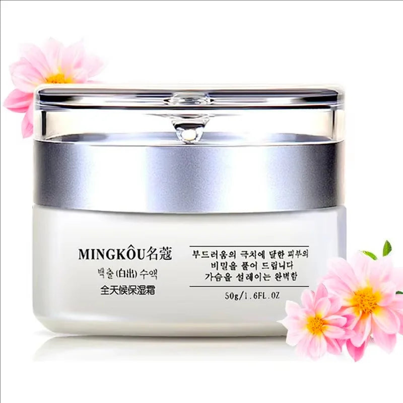 Crème Visage au Collagène 50g Nourrit, Repulpe la Peau, Texture Fraîche Crème Rajeunissante Jour/Nuit Hydratante Cosmétiques Coréens