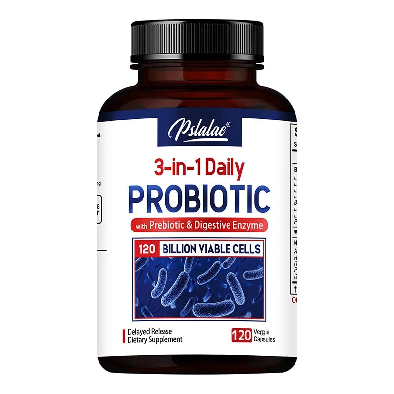 Probiotiques + Prébiotiques + Enzymes Digestives - Favorisent la Flore Intestinale la Santé Digestive des Femmes et des Hommes et Fournissent une Énergie Durable
