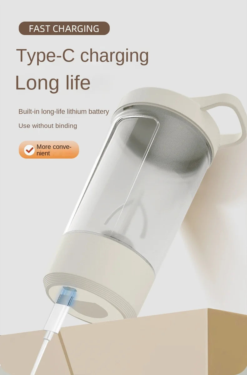 Bouteille shaker de protéines de lactosérum électrique portable USB 450 ml, tasse mélangeuse entièrement automatique, rechargeable, pour la salle de sport, sans BPA, pour cocktails