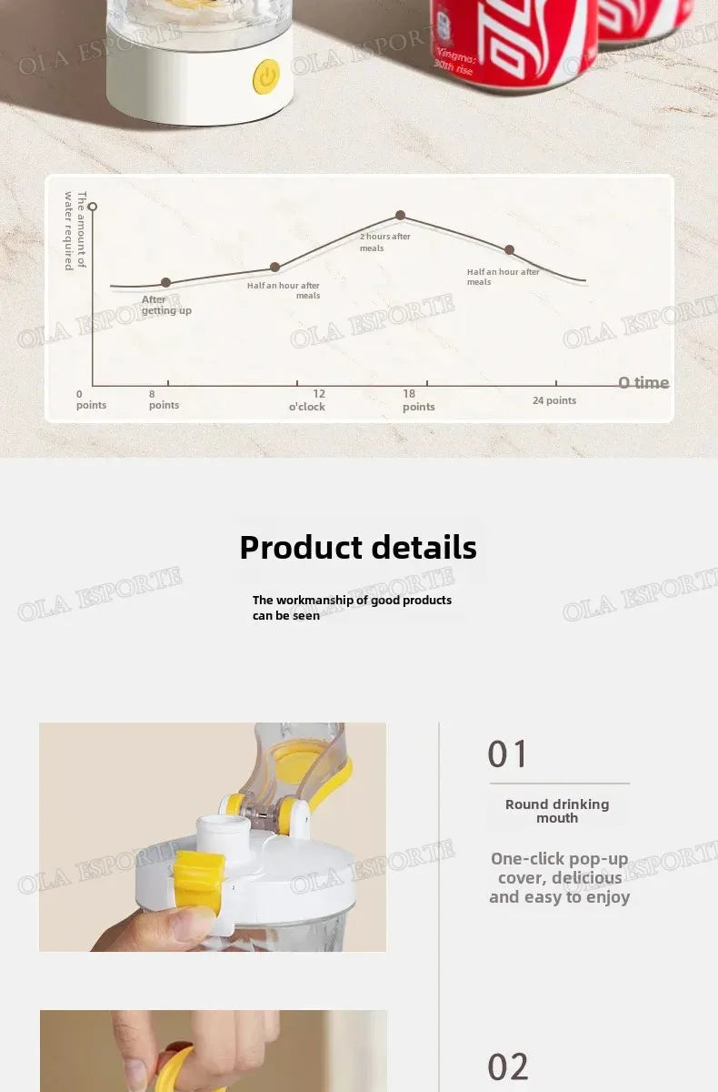 Gobelet mélangeur électrique automatique de 450 à 700 ml, bouteille de shaker de protéines portable, alimenté par piles, gobelet mélangeur entièrement automatique pour la maison