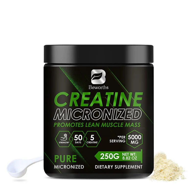 Micronized creatine supplement 270 count bottle for long-term strength.