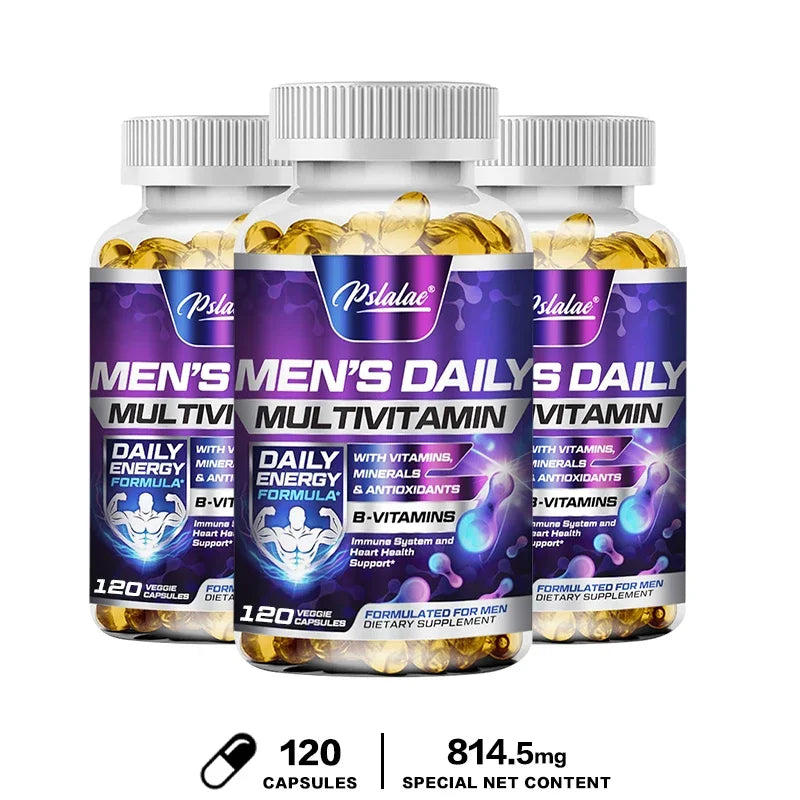 Complément Multivitaminé Quotidien pour Hommes - Améliore la Santé Cérébrale Cognitive, l'Énergie et l'Endurance, et la Masse Musculaire