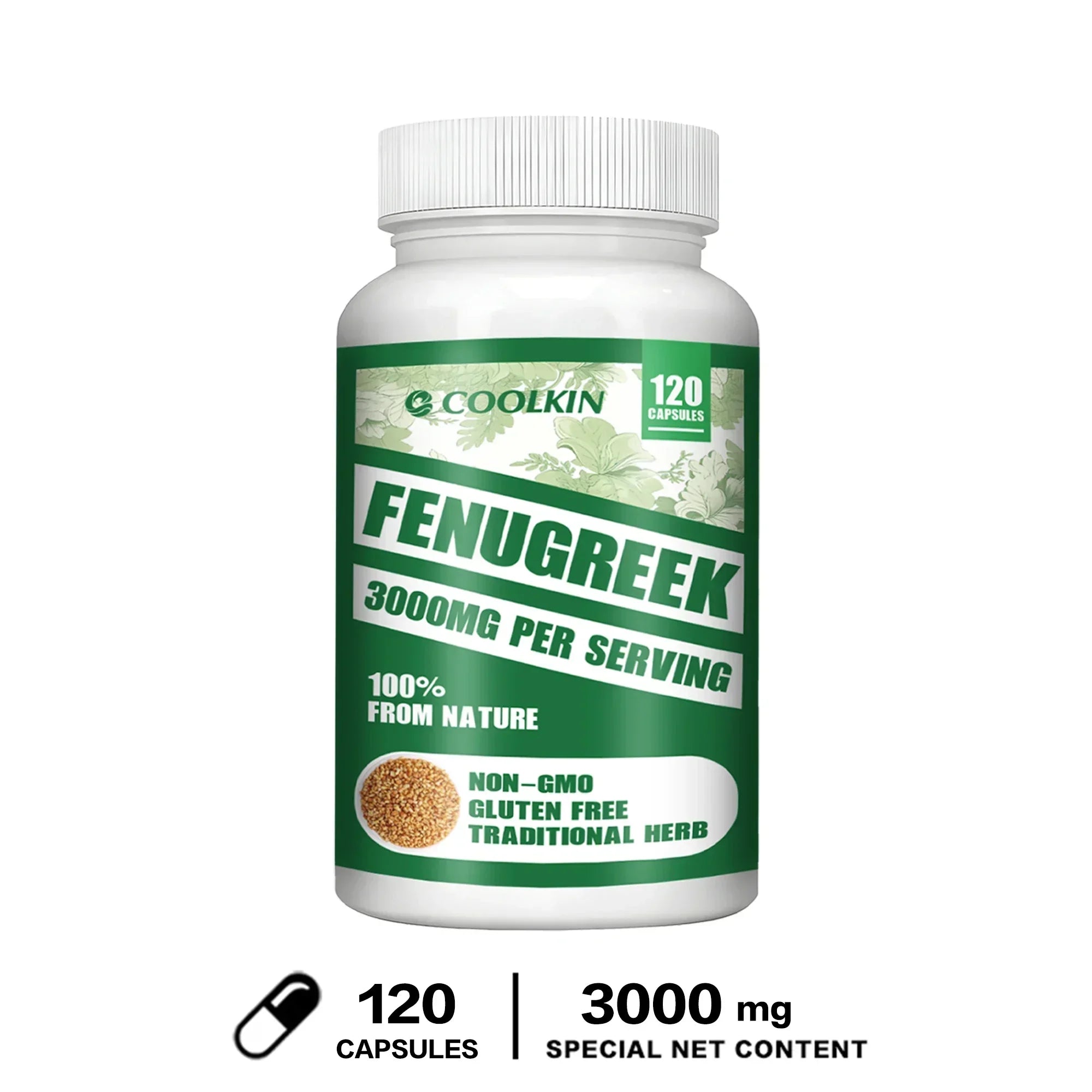 Fenugrec 3000 mg - Convient aux mères allaitantes, pour le développement des seins, améliore la circulation - Riche en protéines et en vitamines