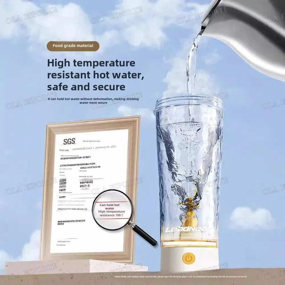 Gobelet mélangeur électrique automatique de 450 à 700 ml, bouteille de shaker de protéines portable, alimenté par piles, gobelet mélangeur entièrement automatique pour la maison